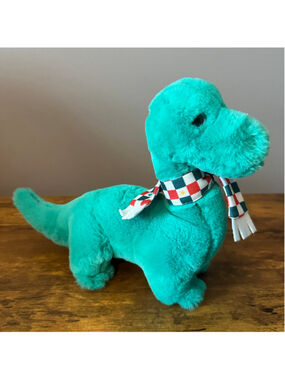 Douglas Dinosaur Plush 9" Teal Blue Holiday Scarf Stuffed Animal 2025